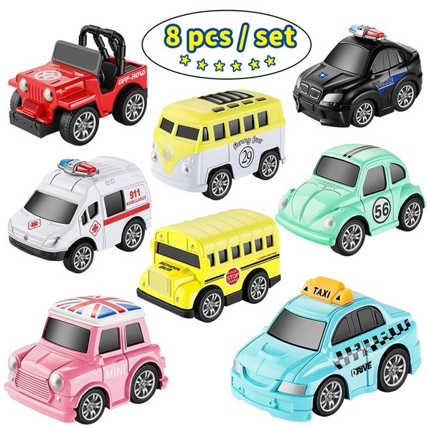 8pcs/set small car toy model diecast pull back vehicles mini alloy car set of machines kit for boys baby little oyuncak araba y200109
8pcs/set small car toy model diecast pull back vehicles mini alloy car set of machines kit for boys baby little oyuncak araba y200109