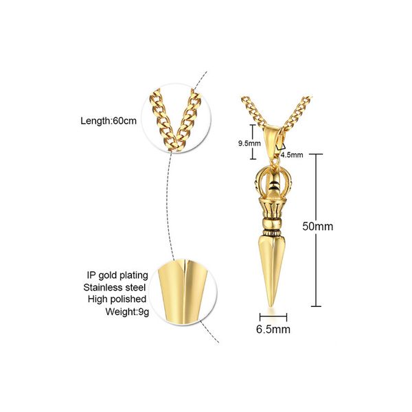 qwc che14 stainless steel necklace sell single 50mm demon pestle gift women jewelry q1209, Bronze;silver
qwc che14 stainless steel necklace sell single 50mm demon pestle gift women jewelry q1209, Bronze;silver