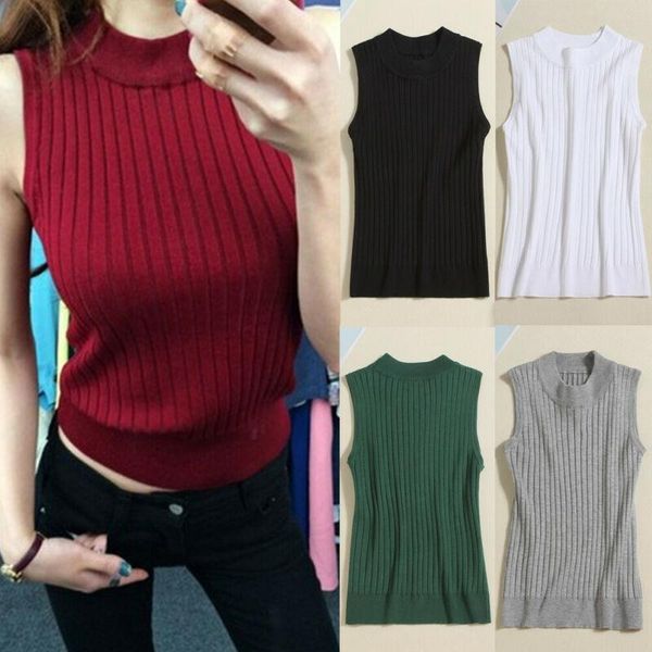 brand new casual women sleeveless turtleneck vest tanks femme ladies slim thin knitted bottoming ol wear, White
brand new casual women sleeveless turtleneck vest tanks femme ladies slim thin knitted bottoming ol wear, White