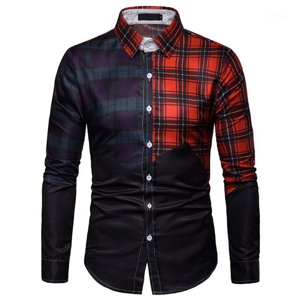 2019 spring summer streetwear shirt men long sleeve plaid patchwork casual men shirt camisa hombre1, White;black
2019 spring summer streetwear shirt men long sleeve plaid patchwork casual men shirt camisa hombre1, White;black