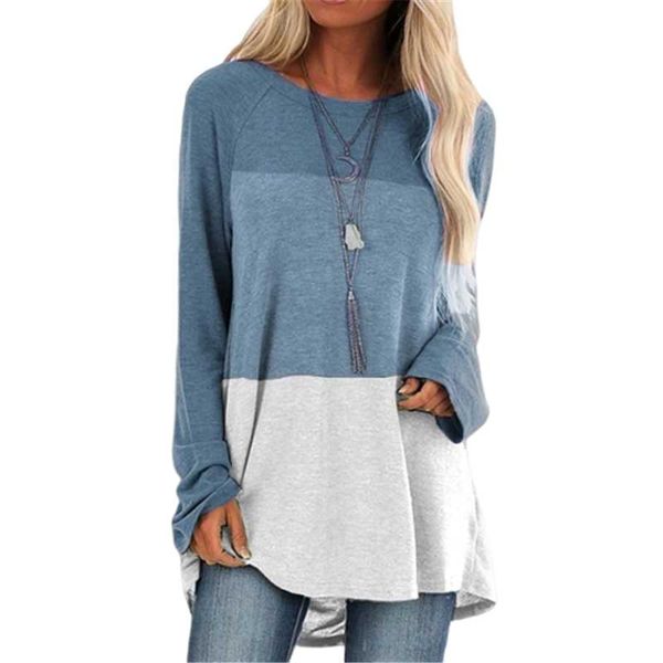 women's t-shirt patcwork t shirt long sleeve loose casual t-shirts o-neck cotton plus size female clothings s-5xl tees, White
women's t-shirt patcwork t shirt long sleeve loose casual t-shirts o-neck cotton plus size female clothings s-5xl tees, White
