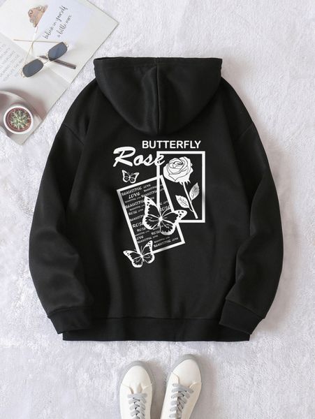floral & letter graphic kangaroo pocket drawstring thermal hoodie v3ug#, White;black
floral & letter graphic kangaroo pocket drawstring thermal hoodie v3ug#, White;black