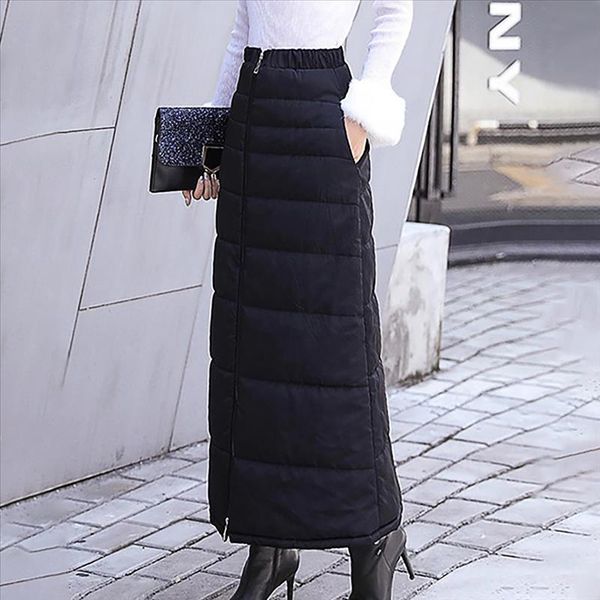 winter warm thick cotton padded skirts womens pure color thickening big code fund zipper skirt medium length 3, Black
winter warm thick cotton padded skirts womens pure color thickening big code fund zipper skirt medium length 3, Black