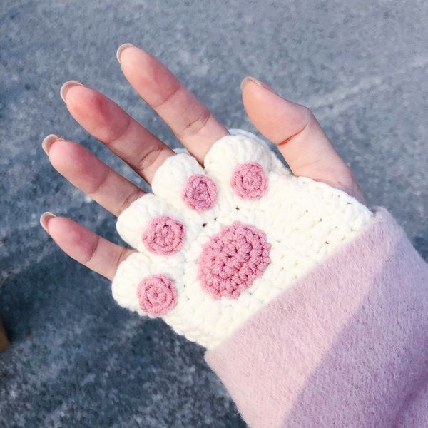 diy hand knitted gloves cat claw self made material wrapping wool lovely half finger autumn winter 2020 new versatile
diy hand knitted gloves cat claw self made material wrapping wool lovely half finger autumn winter 2020 new versatile