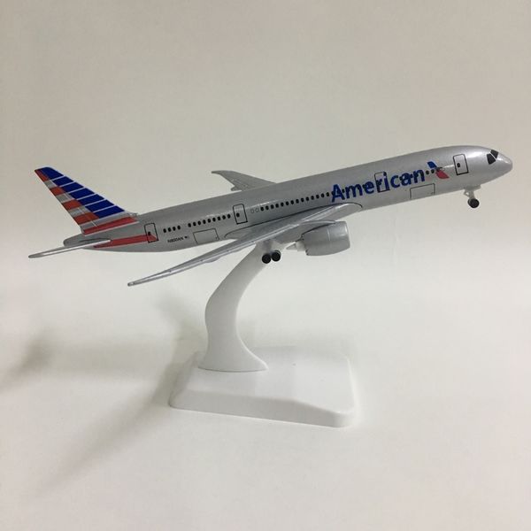 20cm American Airlines Boeing 787 Airplane Model United States B777 Plane Model 16cm Alloy Metal Diecast Aircraft Model Toy Y200428