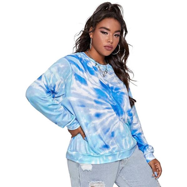 women's hoodies & sweatshirts clothing 2021 fall/winter casual sweatshirt round neck long-sleeved tie-dye women , plus sizes -4xl, Black
women's hoodies & sweatshirts clothing 2021 fall/winter casual sweatshirt round neck long-sleeved tie-dye women , plus sizes -4xl, Black