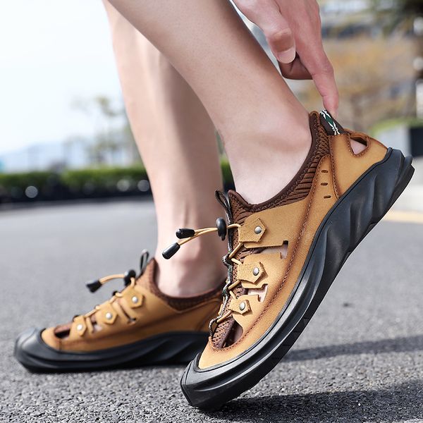 summer men sandals men's genuine leather outdoor breathable dual-use hollow sandals casual fashion sandals men big size 48 t200420, Black
summer men sandals men's genuine leather outdoor breathable dual-use hollow sandals casual fashion sandals men big size 48 t200420, Black