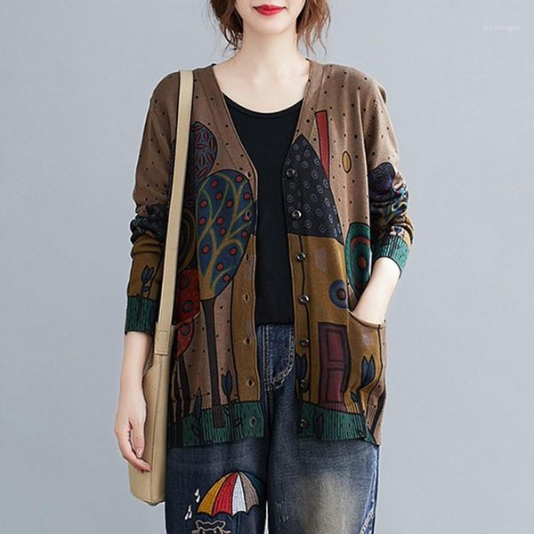 versear women cardigan vintage stylish print v neck knitted sweater fashion long sleeve autumn winter warm outerwear chaqueta1, White
versear women cardigan vintage stylish print v neck knitted sweater fashion long sleeve autumn winter warm outerwear chaqueta1, White