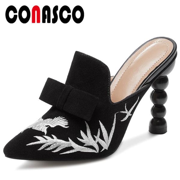 dress shoes conasco summer kid suede women sandals slippers mules pumps fashion casual embroider butterfly knot high heels woman, Black
dress shoes conasco summer kid suede women sandals slippers mules pumps fashion casual embroider butterfly knot high heels woman, Black