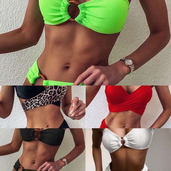 black leopard swimsuit female cross strap bikinis 2020 mujer patchwork swim suit women swimwear halter bathing suit y1120, White;black
black leopard swimsuit female cross strap bikinis 2020 mujer patchwork swim suit women swimwear halter bathing suit y1120, White;black