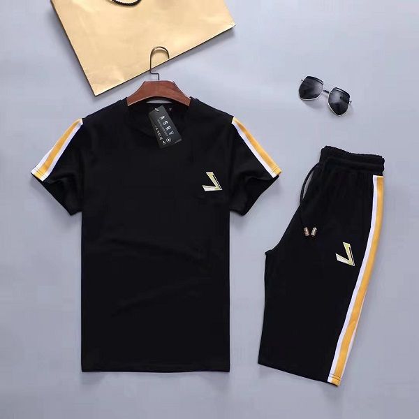 mens colorblock tracksuits summer sport suits casual short sleeve tshirts loose shorts homme 2pcs clothing sets, Gray
mens colorblock tracksuits summer sport suits casual short sleeve tshirts loose shorts homme 2pcs clothing sets, Gray
