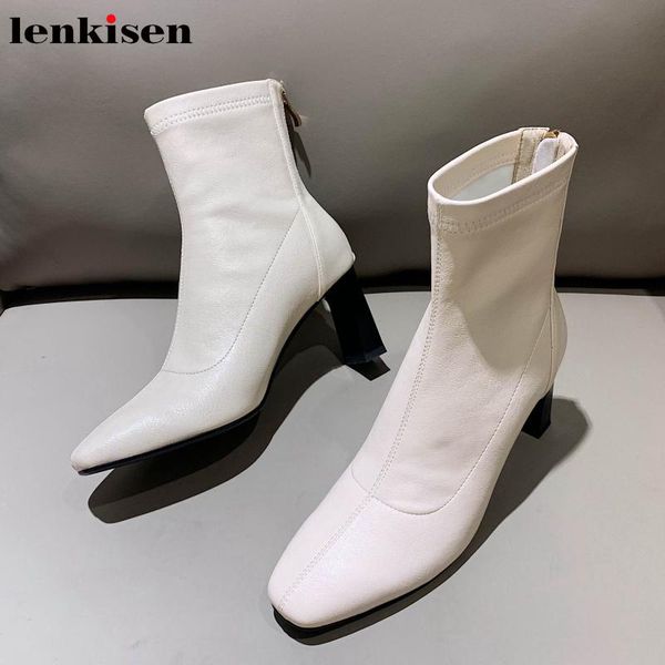 lenkisen short tube streetwear high heels square toe fashion mature british winter keep warm stretch ankle boots l04, Black
lenkisen short tube streetwear high heels square toe fashion mature british winter keep warm stretch ankle boots l04, Black