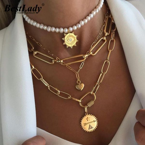 lady punk eyes sun heart layer necklaces for women vintage gold color link chain pendant necklaces fashion jewelry party, Silver
lady punk eyes sun heart layer necklaces for women vintage gold color link chain pendant necklaces fashion jewelry party, Silver