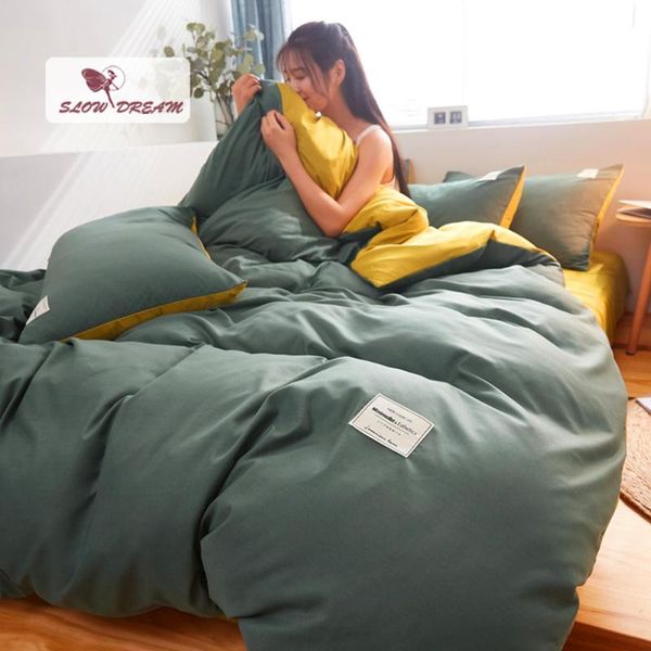 slowdream green bedding set yellow flat sheet or fitted sheet with elastic band home decor pillowcase nordic corners bedclothes
slowdream green bedding set yellow flat sheet or fitted sheet with elastic band home decor pillowcase nordic corners bedclothes