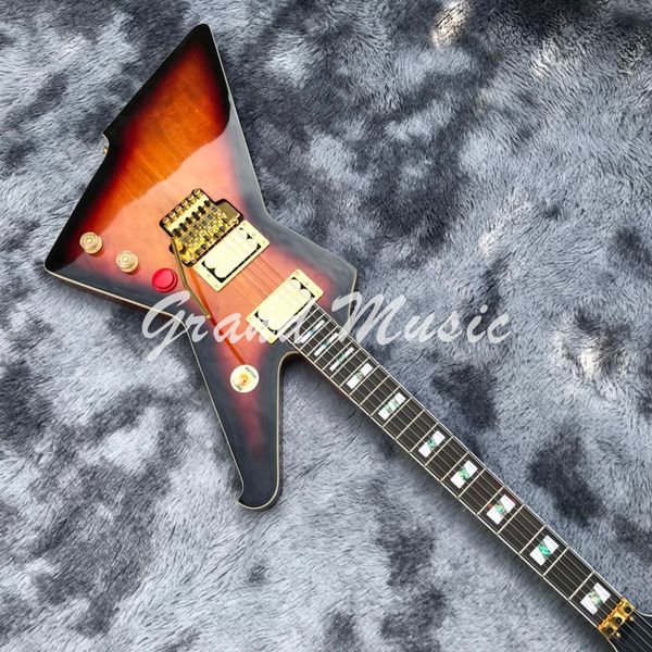 custom irregular shape iabn electric guitar high gloss destroyer tremolo system in sunburst color in stock
custom irregular shape iabn electric guitar high gloss destroyer tremolo system in sunburst color in stock