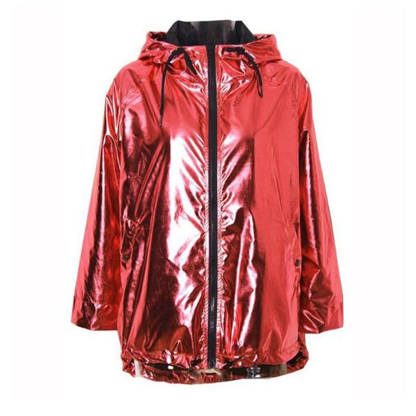 women's jackets shiny wetlook metallic jacket for woman autumn long sleeve zip up bomber holographic waterproof hooded women coat, Black;brown
women's jackets shiny wetlook metallic jacket for woman autumn long sleeve zip up bomber holographic waterproof hooded women coat, Black;brown
