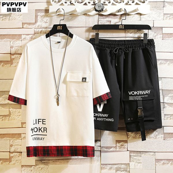 2021 new summer sportswear tracksuits hip hop loose jogger suits for men man t-short+shorts sets 2 pcs il1u, White;black
2021 new summer sportswear tracksuits hip hop loose jogger suits for men man t-short+shorts sets 2 pcs il1u, White;black
