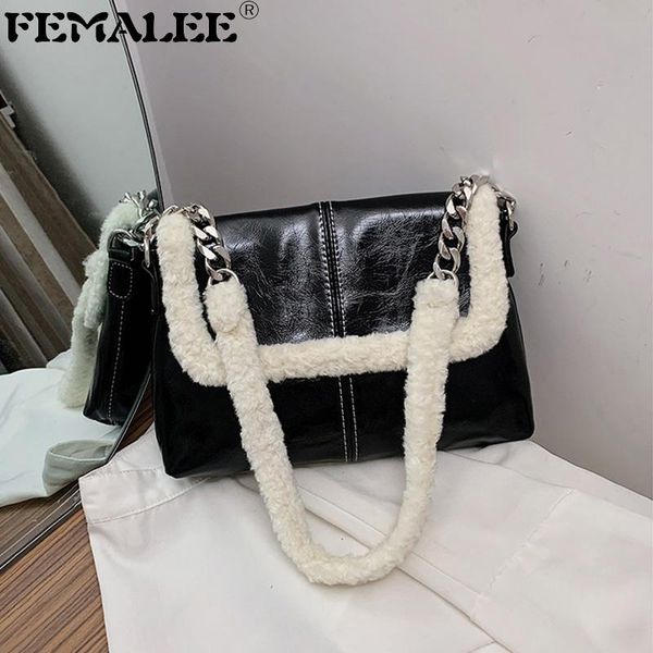 england style patchwork handbag women lamb wool chain messenger bag lady contrast color shoulder bag plush handle bolsa sac
england style patchwork handbag women lamb wool chain messenger bag lady contrast color shoulder bag plush handle bolsa sac