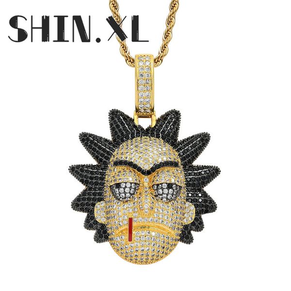 mens fashion cartoon character head pendant necklace iced out full zircon mens gold hip hop chain, Silver
mens fashion cartoon character head pendant necklace iced out full zircon mens gold hip hop chain, Silver