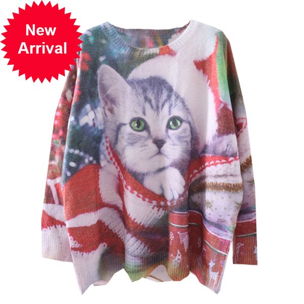 women's christmas sweater winter fashion mesh cat-o-neck long sleeve loose casual clothes c-351-4, White;black
women's christmas sweater winter fashion mesh cat-o-neck long sleeve loose casual clothes c-351-4, White;black