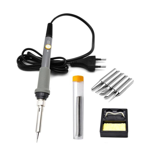 hand & power tool accessories 220v 60w soldering iron eu plug adjustable temperature gun welding rework repair with 5pcs solder tip
hand & power tool accessories 220v 60w soldering iron eu plug adjustable temperature gun welding rework repair with 5pcs solder tip