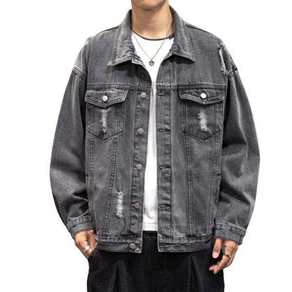 and mens mode hip hop jackets from men's hole streetwear solid turn-down collar jacket jeans plus size 5xl m9j0, Black;brown
and mens mode hip hop jackets from men's hole streetwear solid turn-down collar jacket jeans plus size 5xl m9j0, Black;brown