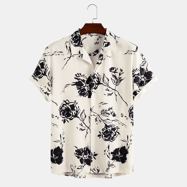 2021 new short sleeve rose print fashion casual men's shirtslim fit fashion floral print dress males clothes, White;black
2021 new short sleeve rose print fashion casual men's shirtslim fit fashion floral print dress males clothes, White;black