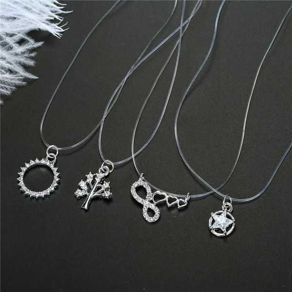 bellahydiary rhinestone choker necklaces transparent fishing line necklace invisible chain 3a zircon necklaces pendants collier, Silver
bellahydiary rhinestone choker necklaces transparent fishing line necklace invisible chain 3a zircon necklaces pendants collier, Silver