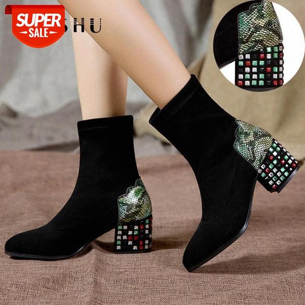 winter boots for women mid-calf boots stretch rhinestone fashion thick with pointed toe women shoes botas mujer 2020 #dm7j, Black
winter boots for women mid-calf boots stretch rhinestone fashion thick with pointed toe women shoes botas mujer 2020 #dm7j, Black