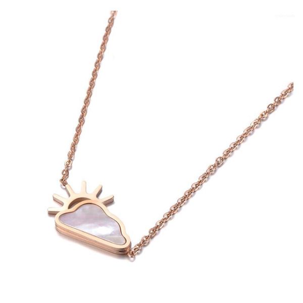 pendant necklaces trendy original style titanium steel sun & clouds jewelry white shell anniversary for women n191041, Silver
pendant necklaces trendy original style titanium steel sun & clouds jewelry white shell anniversary for women n191041, Silver