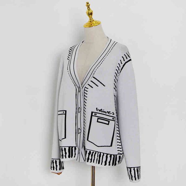 women's jackets female colored graphic sweater, casual sweater for women with pockets, long sleeve, v collar, fashion kbvn, Black;brown
women's jackets female colored graphic sweater, casual sweater for women with pockets, long sleeve, v collar, fashion kbvn, Black;brown