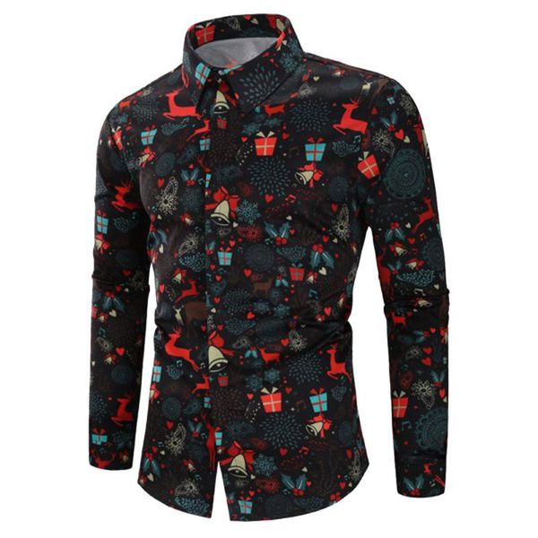 flower printed men shirt streetwear elk santa claus print chemise homme mens shirts streetwear spring autumn camisas blouse, White;black
flower printed men shirt streetwear elk santa claus print chemise homme mens shirts streetwear spring autumn camisas blouse, White;black
