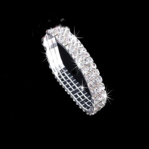 5pcs three crystal bridal rhinestone wedding row fashion bracelet jewelry chain otsweet myqqq, Black
5pcs three crystal bridal rhinestone wedding row fashion bracelet jewelry chain otsweet myqqq, Black