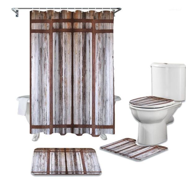 shower curtains farm barn wooden door curtain sets non-slip rugs toilet lid cover and bath mat bathroom set1
shower curtains farm barn wooden door curtain sets non-slip rugs toilet lid cover and bath mat bathroom set1