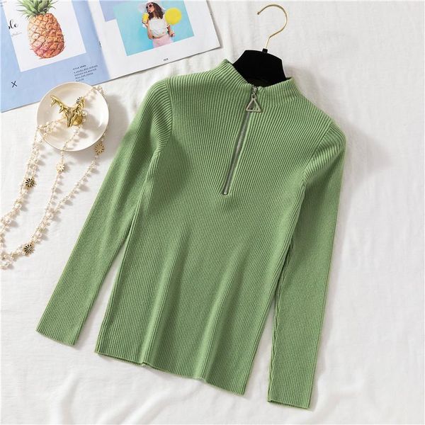 women's sweaters retro chic half-high collar simple inside sweater 2021 winter women long sleeve half zipper fashion, White;black
women's sweaters retro chic half-high collar simple inside sweater 2021 winter women long sleeve half zipper fashion, White;black