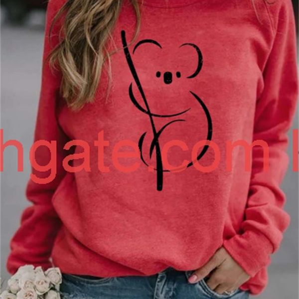 new koala pattern printed t-shirt women's loose super fire long sleeve women's net red special price, Black;brown
new koala pattern printed t-shirt women's loose super fire long sleeve women's net red special price, Black;brown
