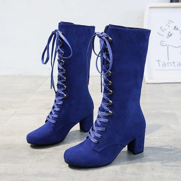 winter fashion women's mid-calf boots round toe western lace-up side zipper ladies boots comfortable non-slip motorcycle bootie, Black
winter fashion women's mid-calf boots round toe western lace-up side zipper ladies boots comfortable non-slip motorcycle bootie, Black