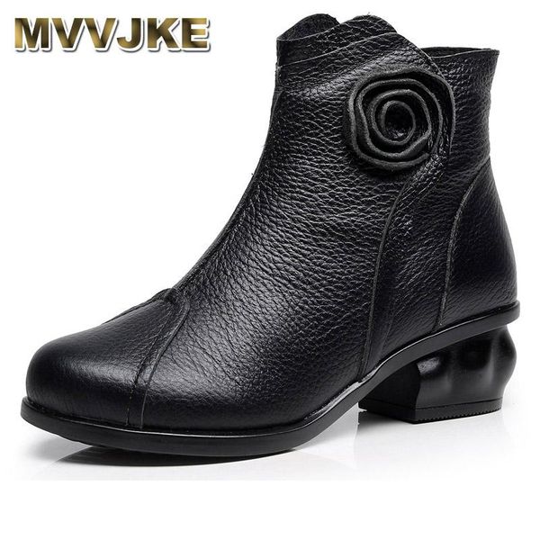 boots mvvjk 2021 national style women genuine leather thick heel ankle for winter warm round toe shoes, Black
boots mvvjk 2021 national style women genuine leather thick heel ankle for winter warm round toe shoes, Black