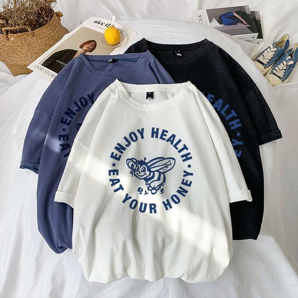ladies t-shirt harry style enjoy healthy eat a sweet shirt punk t-shirt funny harajuku blue bee punk loose top, White
ladies t-shirt harry style enjoy healthy eat a sweet shirt punk t-shirt funny harajuku blue bee punk loose top, White
