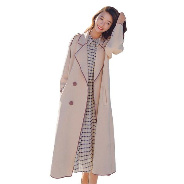 2020 autumn trench coat for women long windbreaker double-breasted long sleeve loose outerwear gabardina mujer trench s46, Tan;black
2020 autumn trench coat for women long windbreaker double-breasted long sleeve loose outerwear gabardina mujer trench s46, Tan;black