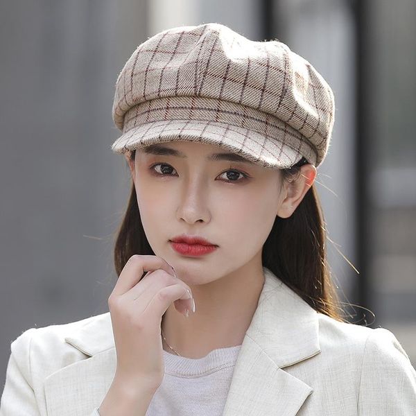 beret autumn and winter british retro octagonal hat newsboy painter hat korean plaid beret wholesale women, Blue;gray
beret autumn and winter british retro octagonal hat newsboy painter hat korean plaid beret wholesale women, Blue;gray