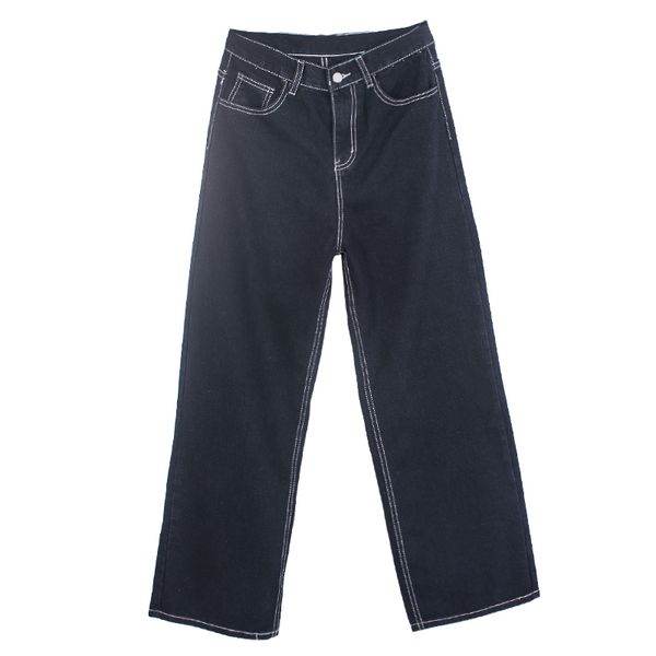 jasmine line design high waist straight loose and versatile black jeans y1214, Blue
jasmine line design high waist straight loose and versatile black jeans y1214, Blue