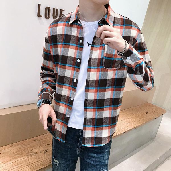 spring new plus size 5xl-s long sleeve plaid shirts for men clothing front pocket decor loose casual blouse homme streetwear hot, White;black
spring new plus size 5xl-s long sleeve plaid shirts for men clothing front pocket decor loose casual blouse homme streetwear hot, White;black