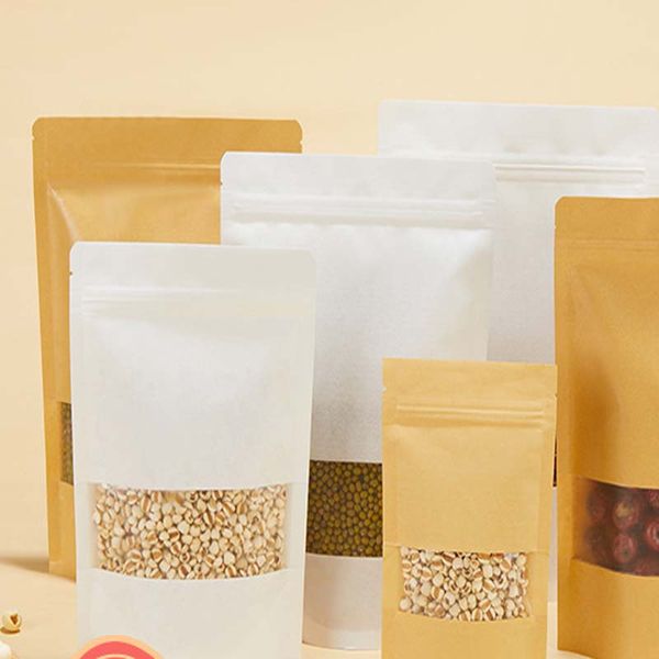 white kraft paper bag stand up 30*40cm gift dried food fruit tea packaging pouches kraft paper window bag retail zipper self sealing bags
white kraft paper bag stand up 30*40cm gift dried food fruit tea packaging pouches kraft paper window bag retail zipper self sealing bags