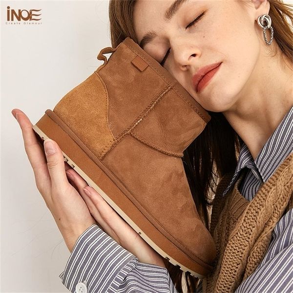 inoe classic sheepskin suede leather wool fur lined ankle for women basic snow boots winter shoes flats black y200915
inoe classic sheepskin suede leather wool fur lined ankle for women basic snow boots winter shoes flats black y200915
