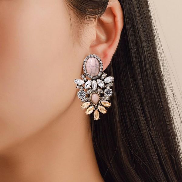 New Pink Crystal Flower Drop Earrings for Women Fashion Gold Rhinestones Earrings Modern Jewelry Gift, Silver
New Pink Crystal Flower Drop Earrings for Women Fashion Gold Rhinestones Earrings Modern Jewelry Gift, Silver