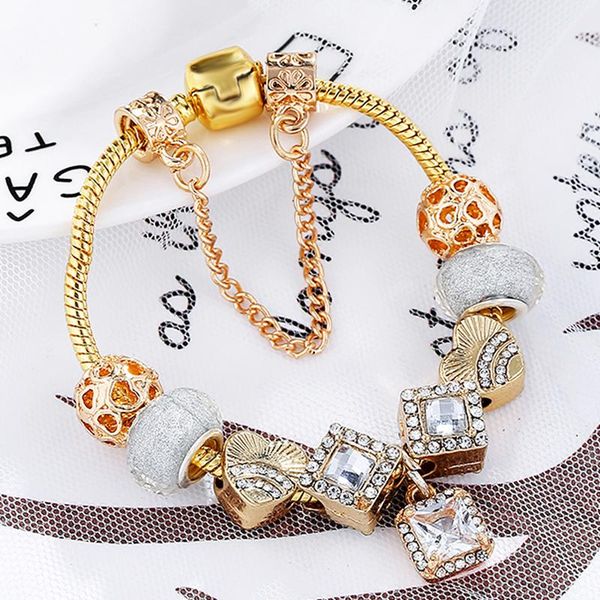 togory gold color crystal charm bracelets for women with snake chain & murano glass beads brand bracelets authentic jewelry, Golden;silver
togory gold color crystal charm bracelets for women with snake chain & murano glass beads brand bracelets authentic jewelry, Golden;silver