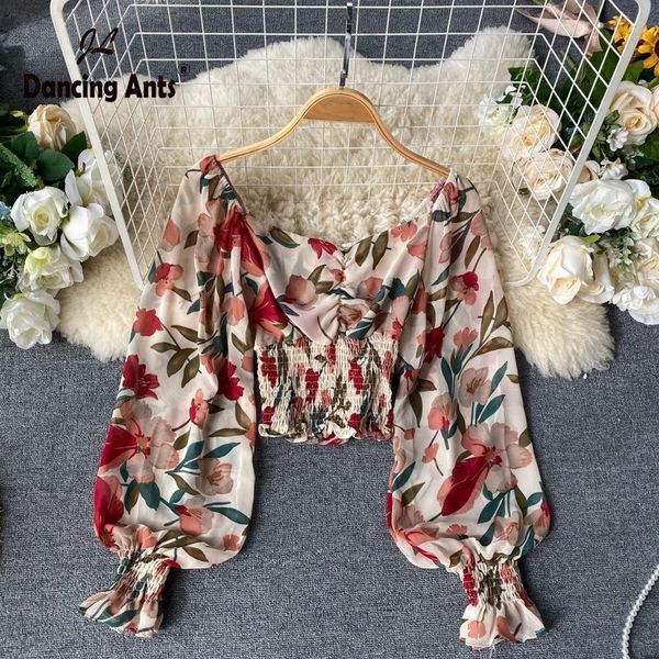 woman shirts square collar long lantern sleeve short shirt beach style floral-printed elastic waist slim chiffon femlae shirts, White
woman shirts square collar long lantern sleeve short shirt beach style floral-printed elastic waist slim chiffon femlae shirts, White