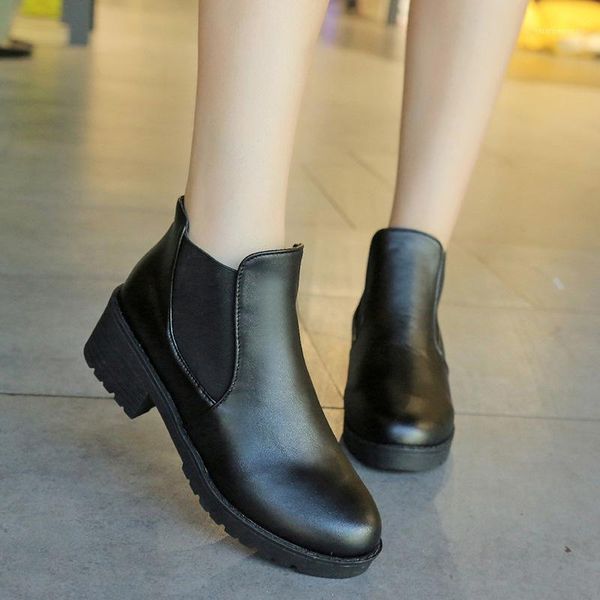 new style fashion women boots round head thick bottom pu leather waterproof woman boots ankle spring/autumn 9981, Black
new style fashion women boots round head thick bottom pu leather waterproof woman boots ankle spring/autumn 9981, Black