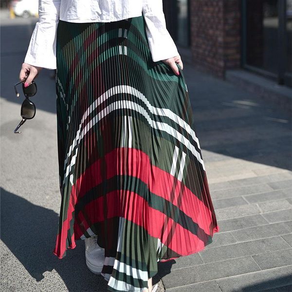 summer fashion vintage plaid print party maxi skirt slim high waist beach long pleated skirts for women ladies, Black
summer fashion vintage plaid print party maxi skirt slim high waist beach long pleated skirts for women ladies, Black